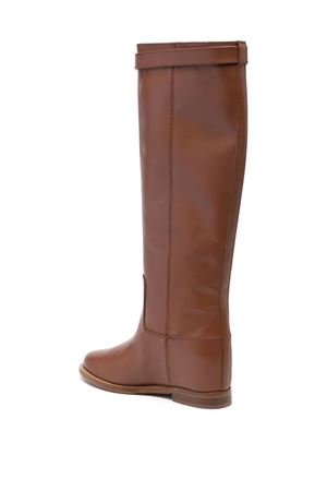 Brown calf leather boots VIA ROMA 15 | 3807NOCE